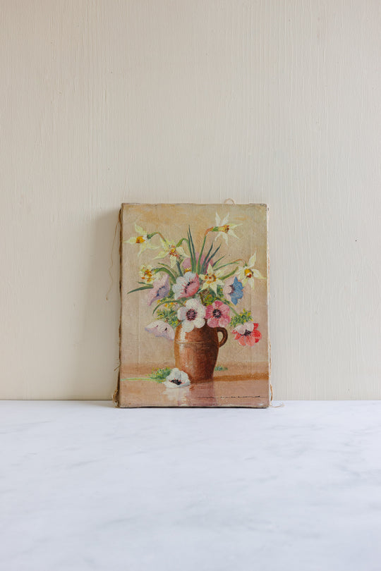 bouquet dans le pot en grès