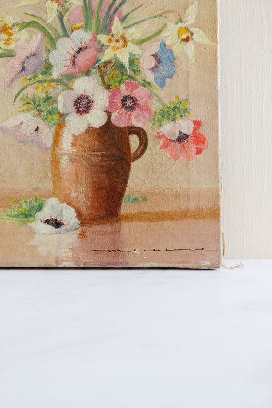 bouquet dans le pot en grès