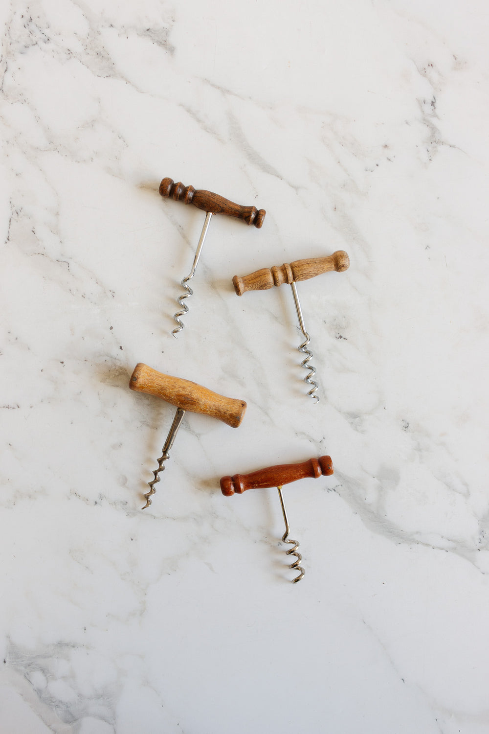 vintage french "tire bouchone" wood handled cork screw