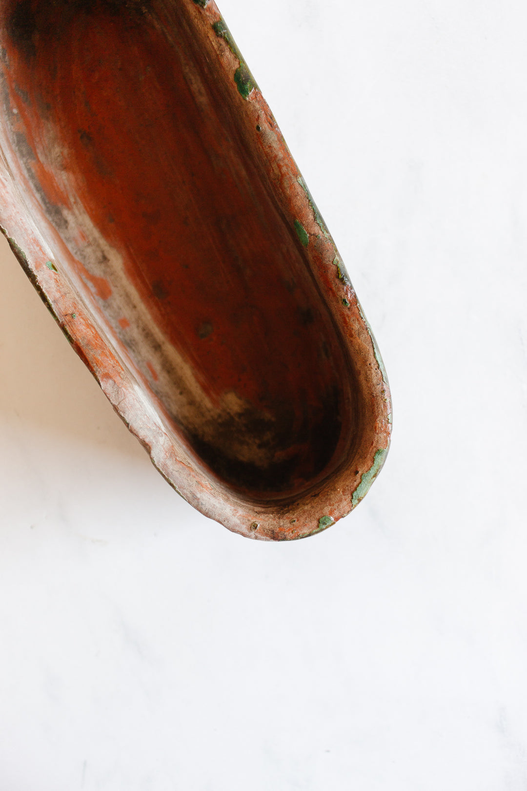 antique french terra cotta garden trough