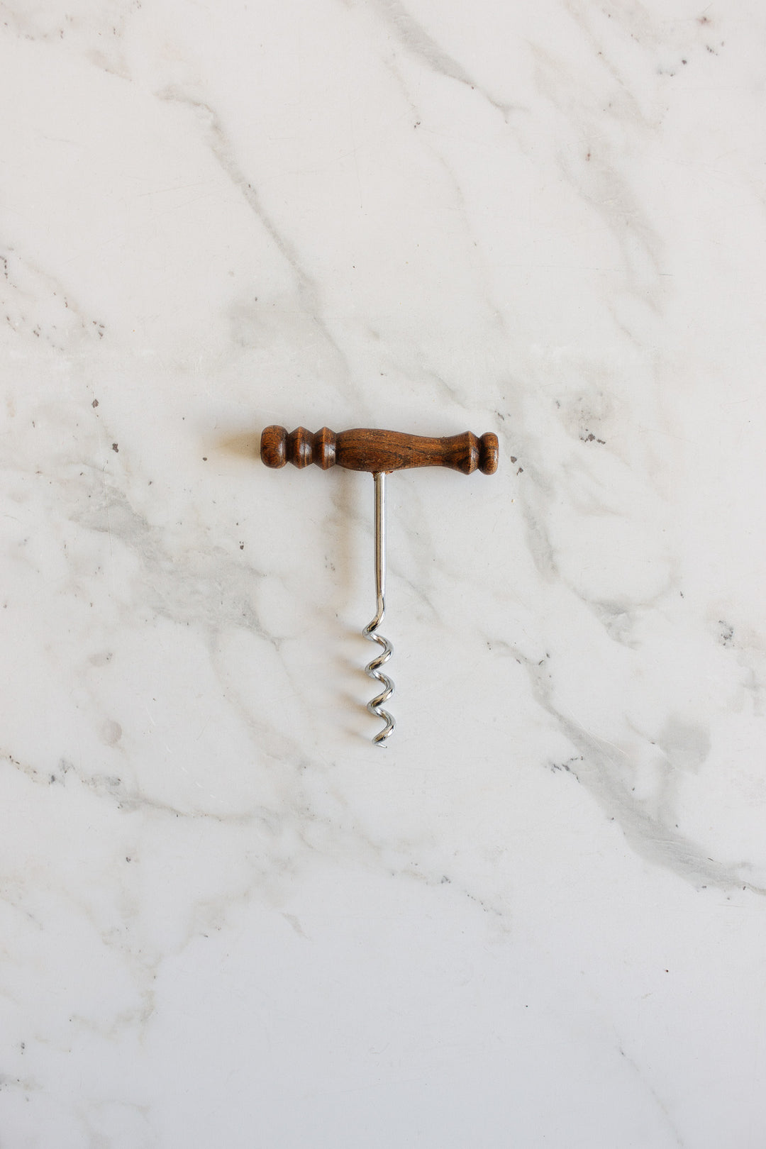 vintage french "tire bouchone" wood handled cork screw