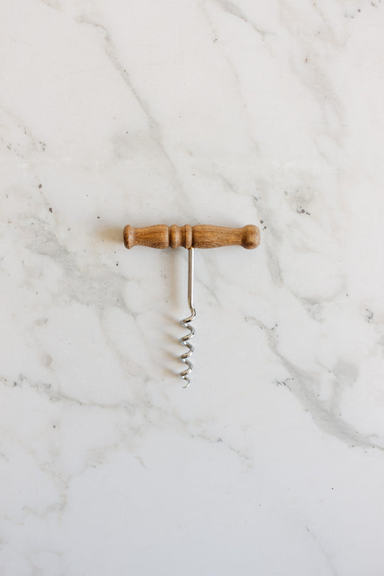 vintage french "tire bouchone" wood handled cork screw