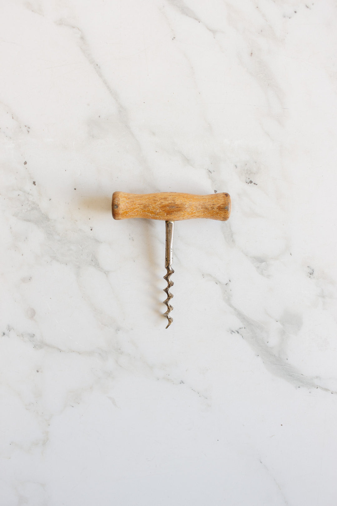 vintage french "tire bouchone" wood handled cork screw