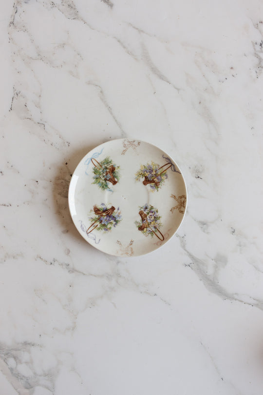 19th century austrian "victoria" handpainted teacups and saucers