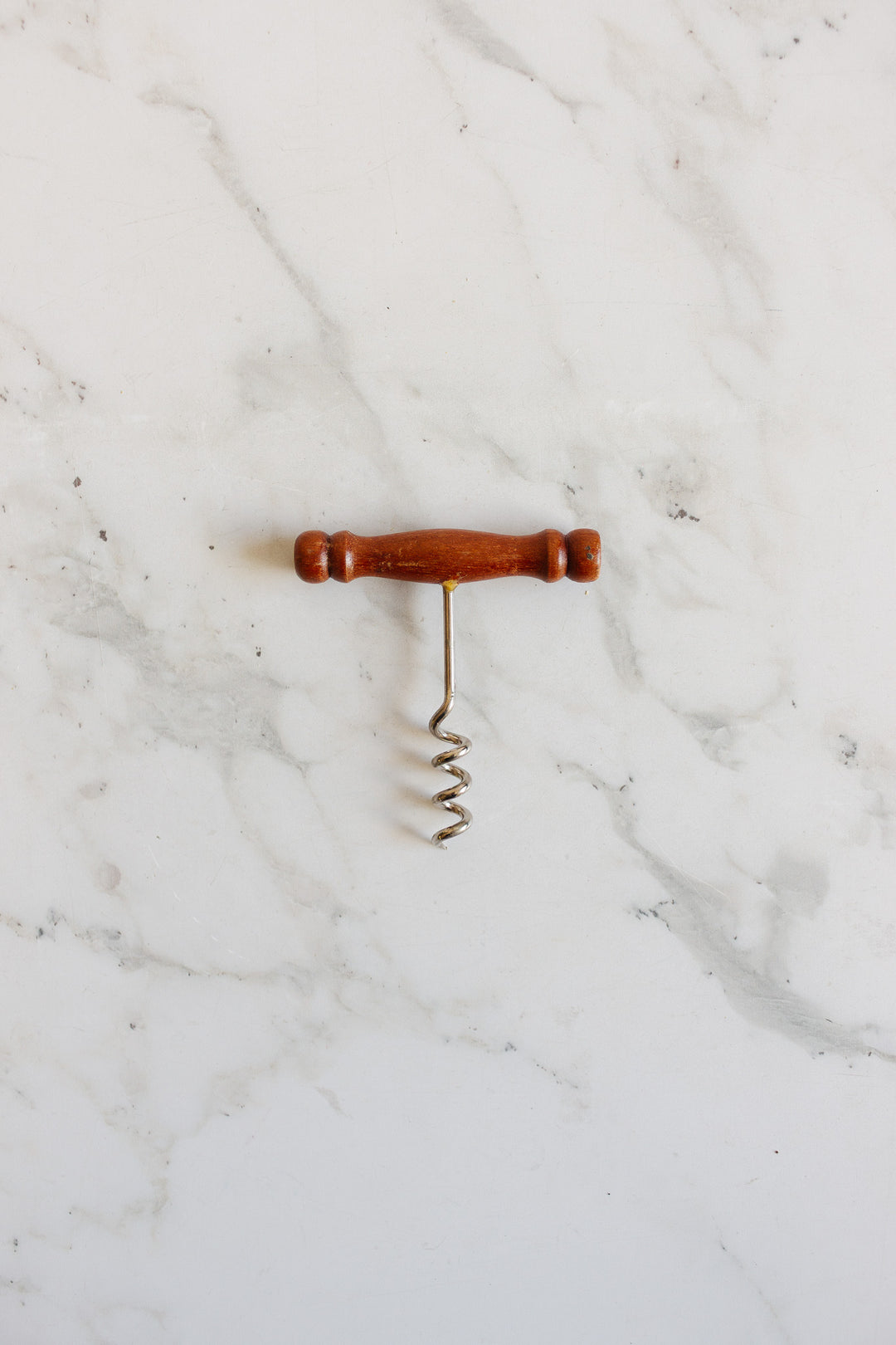 vintage french "tire bouchone" wood handled cork screw