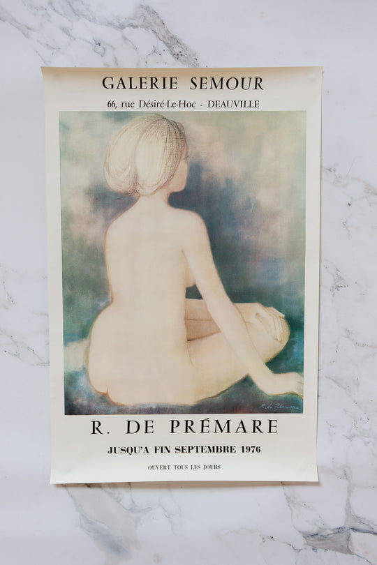 original 1976 exhibition poster – R. de Prémare at galerie semour