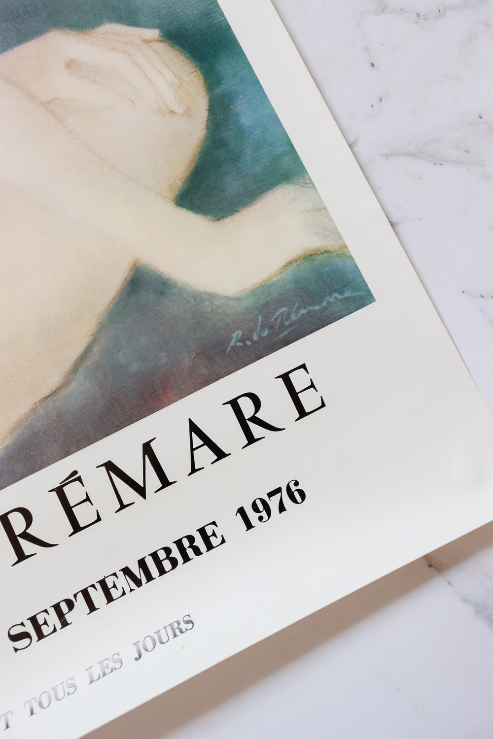 original 1976 exhibition poster – R. de Prémare at galerie semour