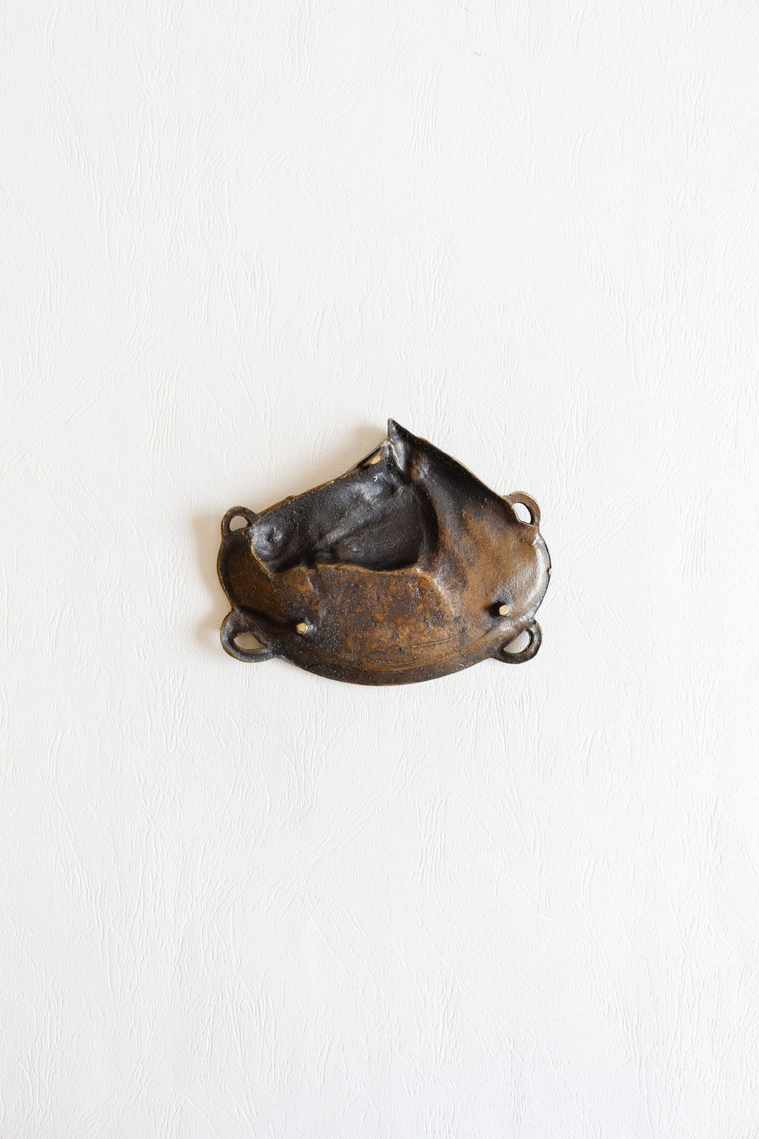 vintage french brass horse head trinket dish