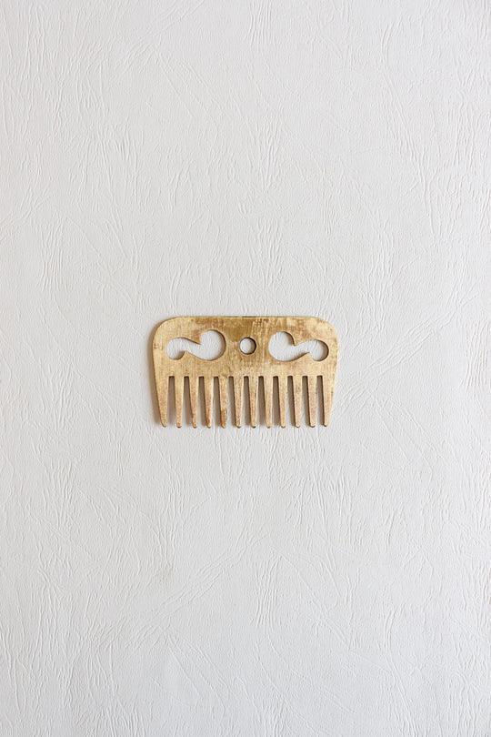antique french brass cavalry mane comb