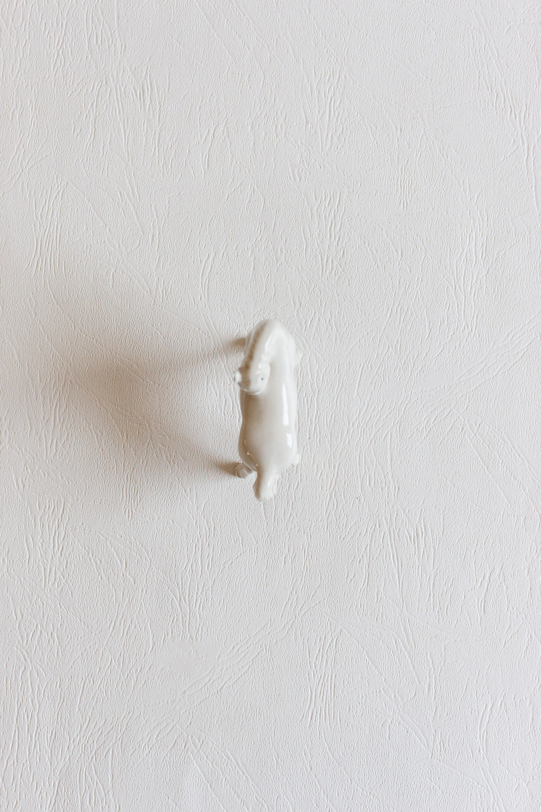 pair of vintage french white porcelain horse figurines