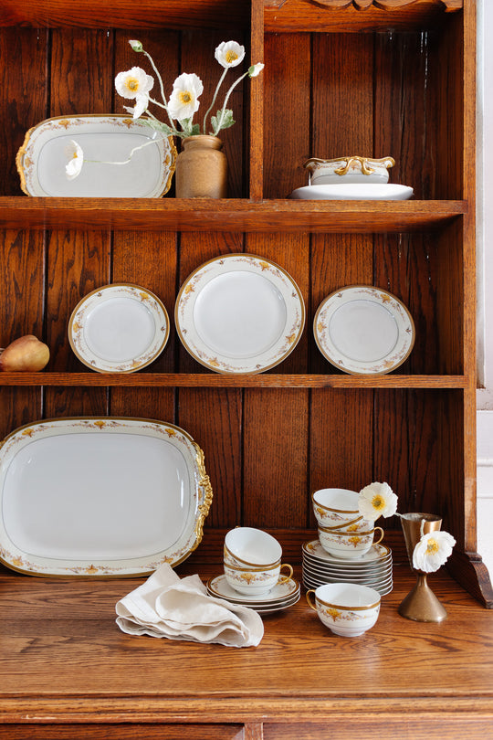 midcentury French limoges 91 piece dinnerware set