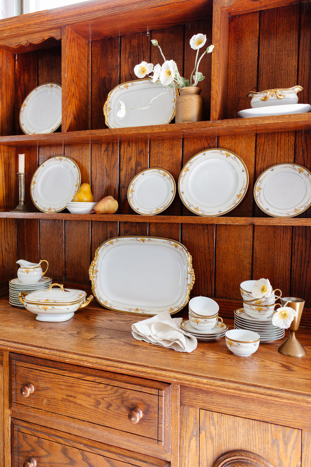 midcentury French limoges 91 piece dinnerware set