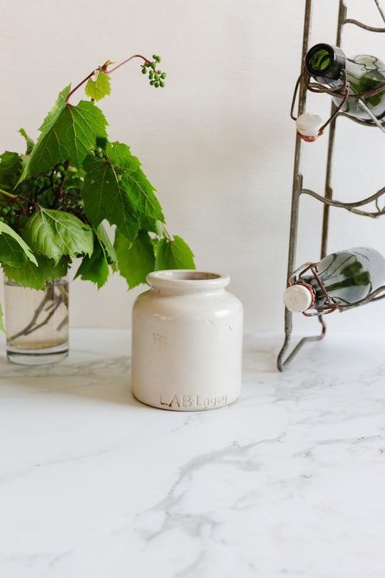 quintessentially french antique stoneware mustard jar