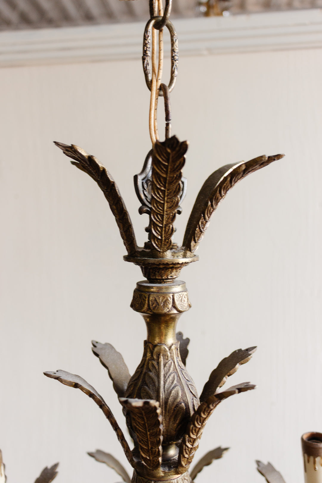 vintage Spanish brass chandelier