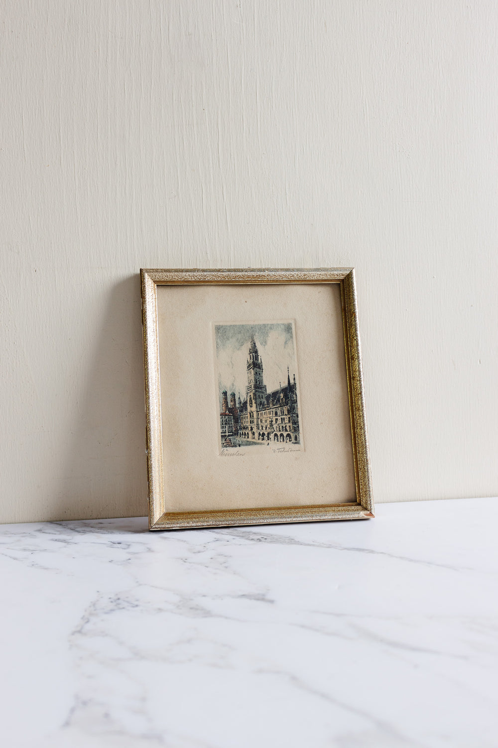 antique german etching münchen