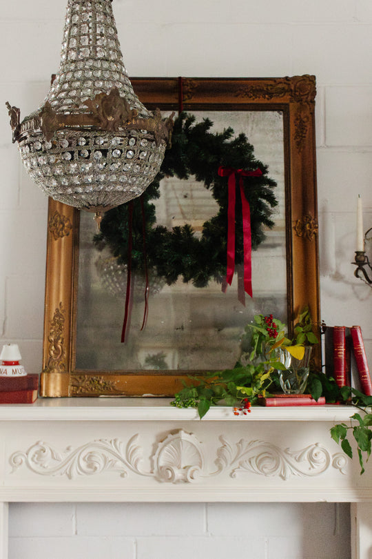 19th century French gilt overmantel mirror