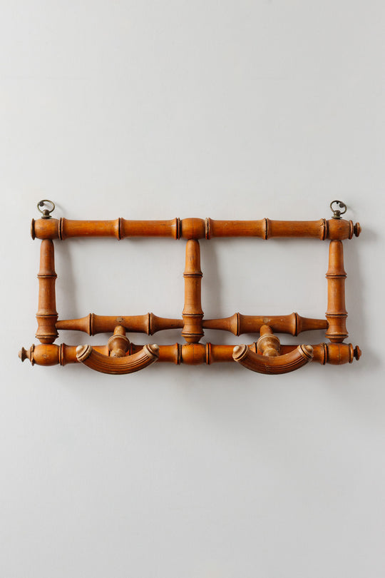 midcentury french faux bamboo coat rack