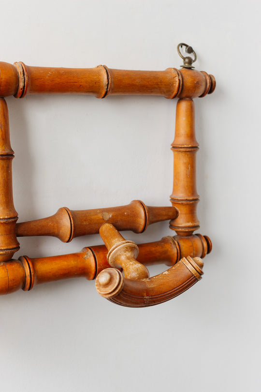 midcentury french faux bamboo coat rack