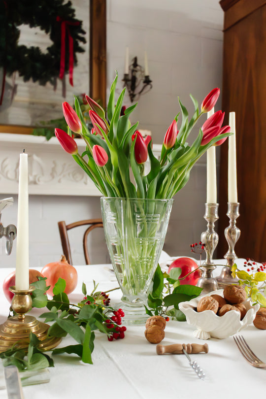 art deco french pressed glass vase