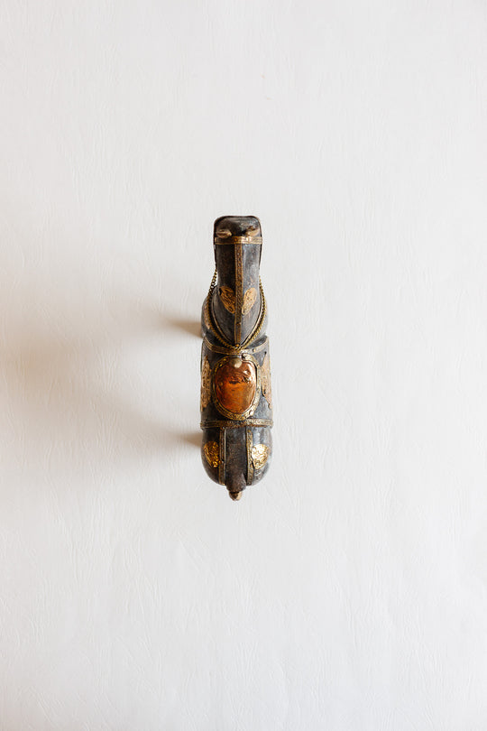 vintage moroccan wood horse