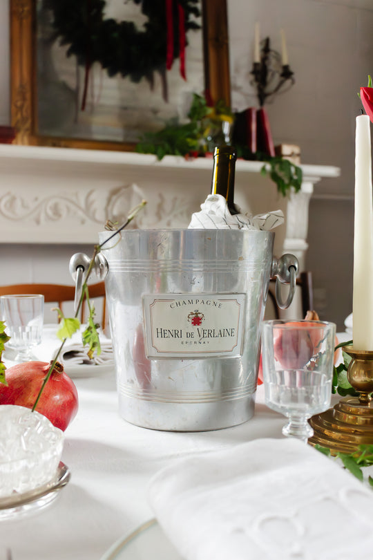vintage french aluminum champagne bucket