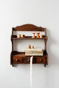 vintage french farmhouse shelf with drawers