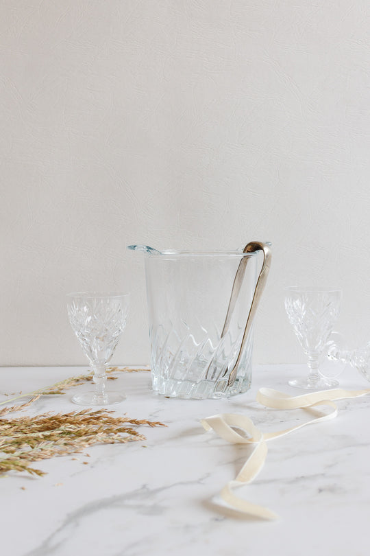 vintage french glass ice bucket