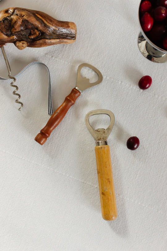 vintage german wood handled bottle openers