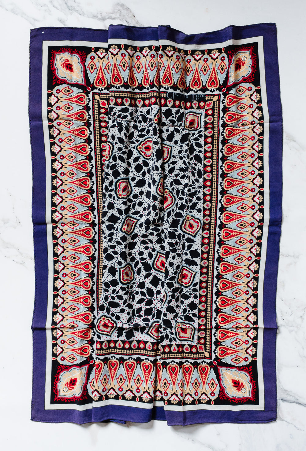 vintage christian dior silk scarf