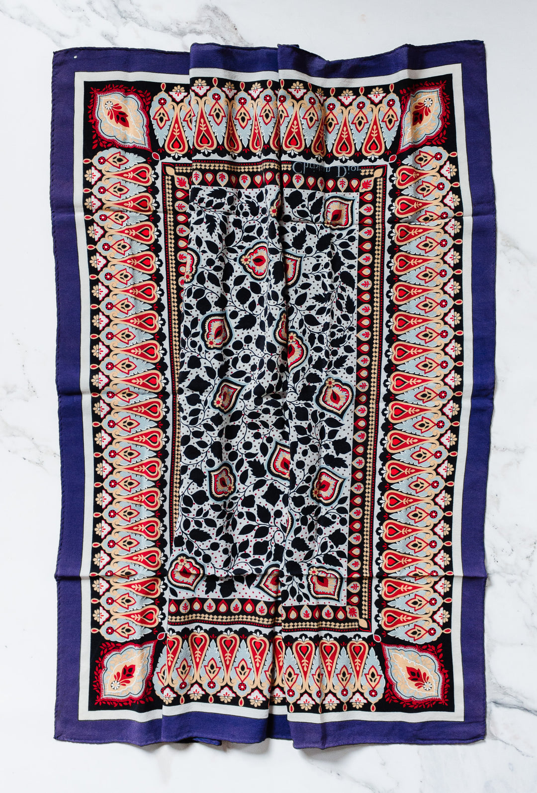 vintage christian dior silk scarf