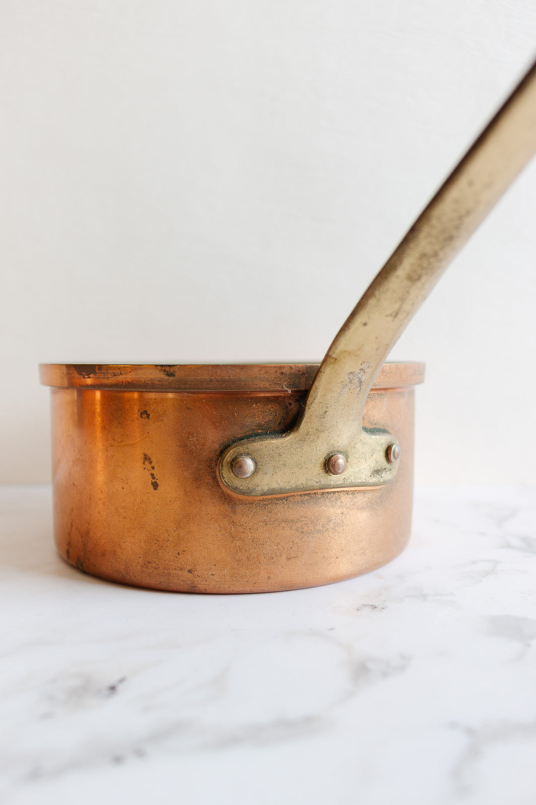antique french set of 4 copper pots