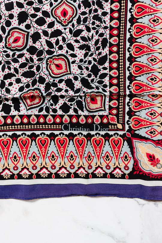 vintage christian dior silk scarf