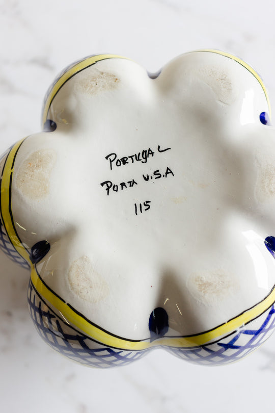 vintage handpainted ceramic portuguese vase