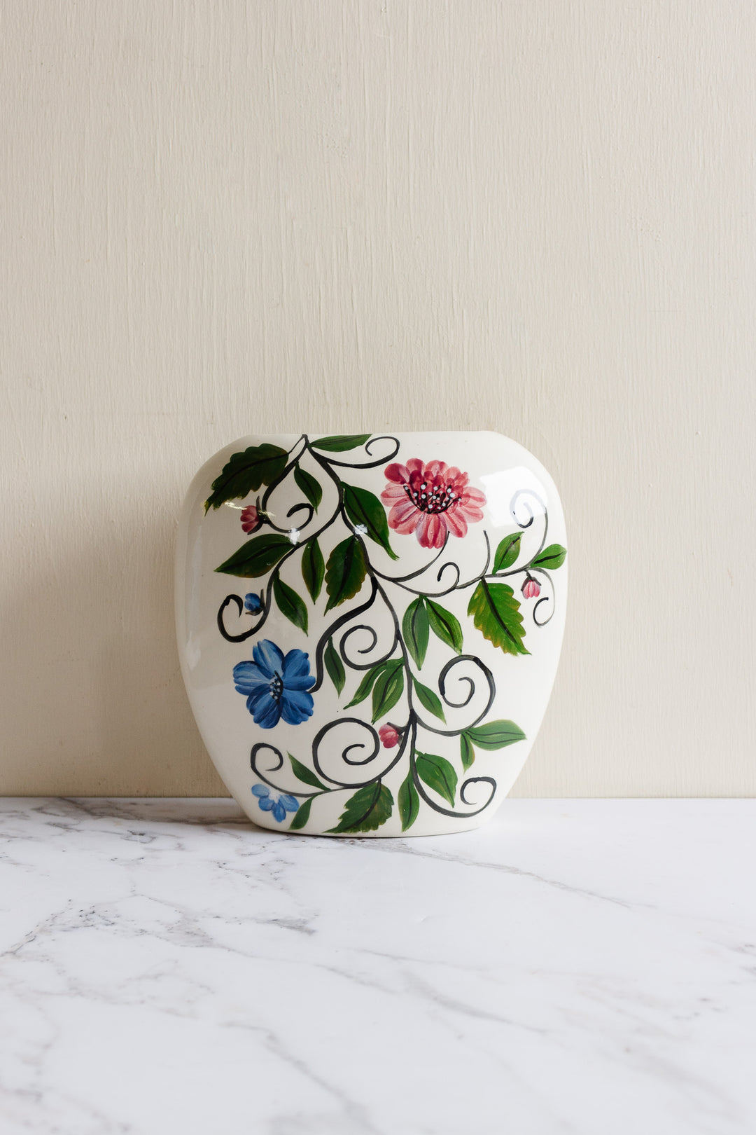 vintage english ceramic floral vase