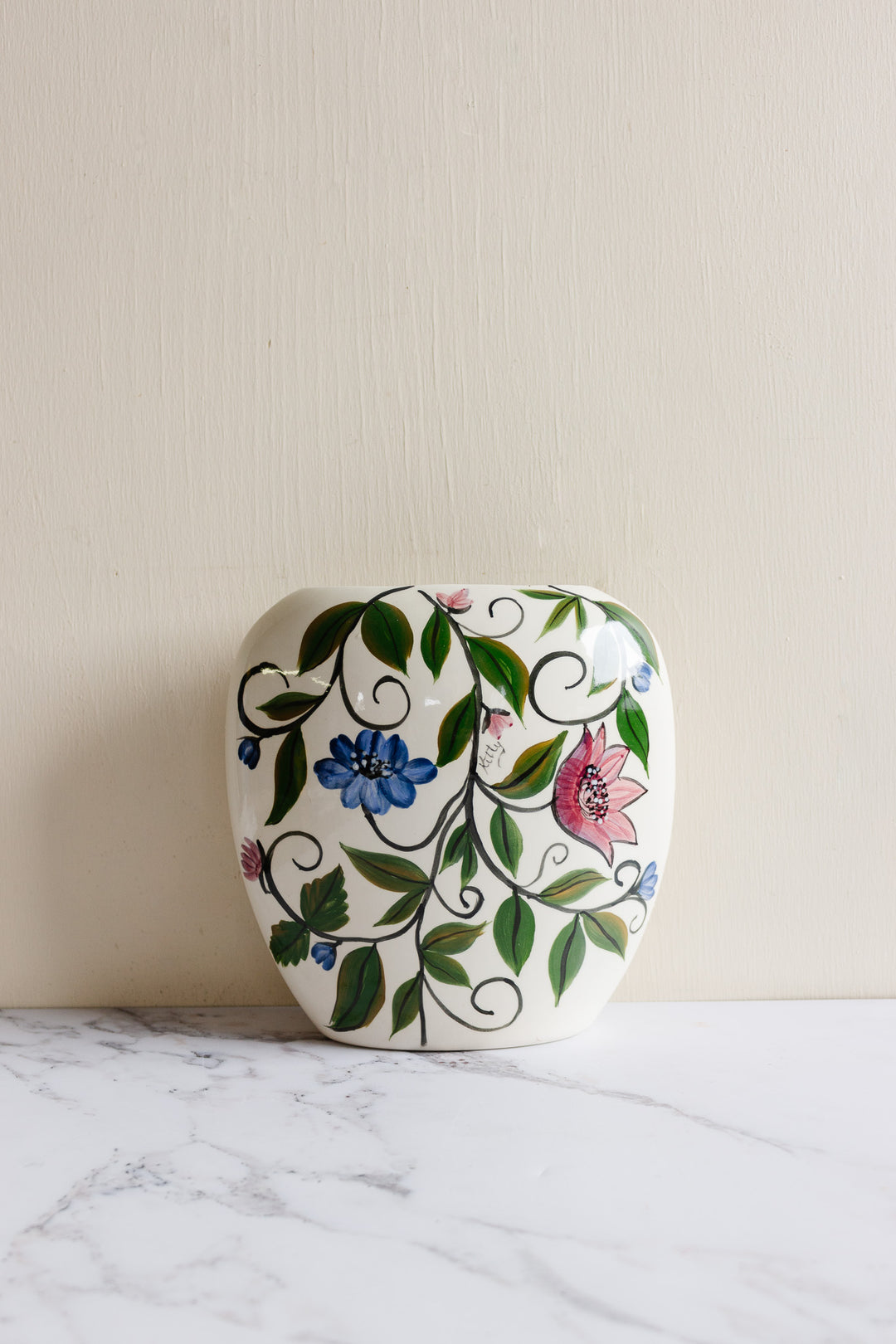 vintage english ceramic floral vase