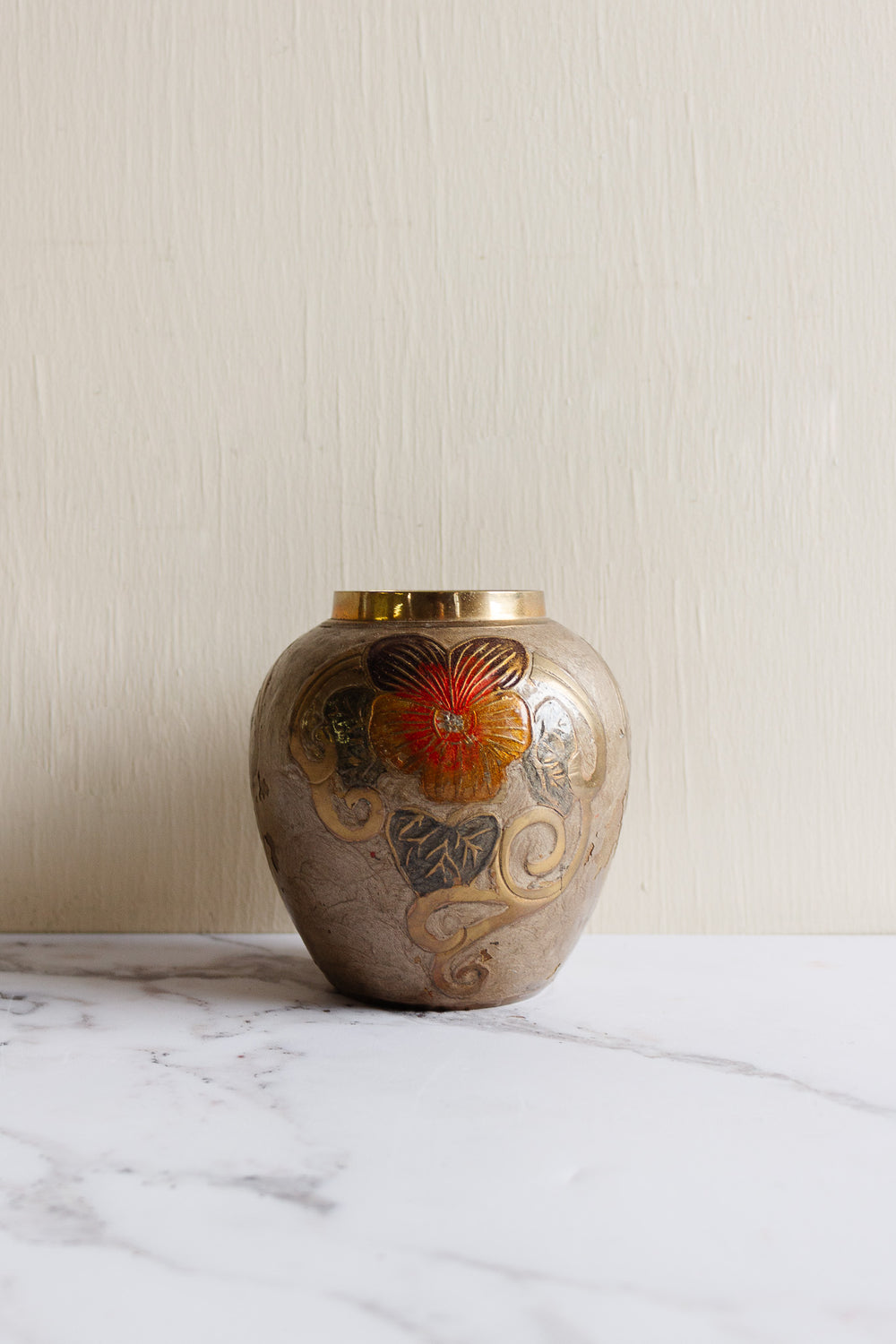 vintage french signed cloisonné ginger jar