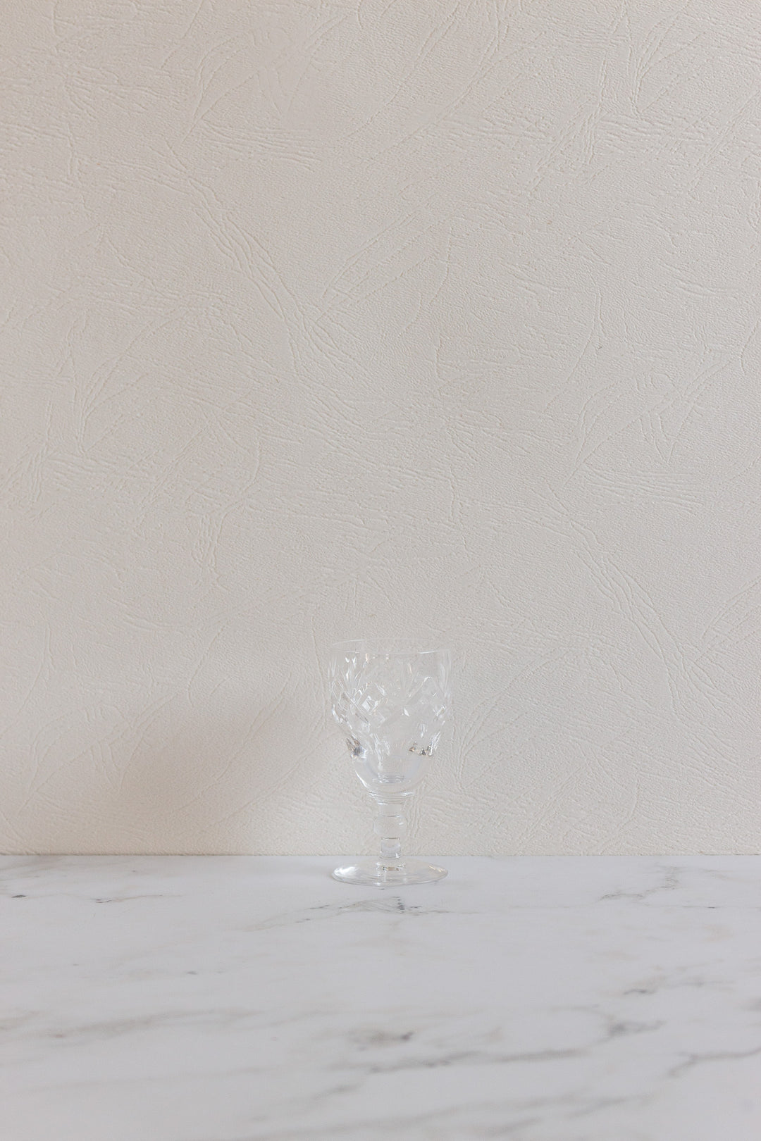 vintage royal doulton Georgian crystal cordial glasses, set of 4