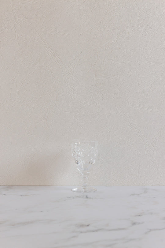 vintage royal doulton Georgian crystal cordial glasses, set of 4