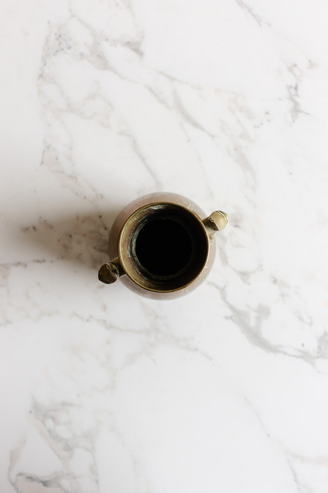 vintage french chinoiserie etched brass vase