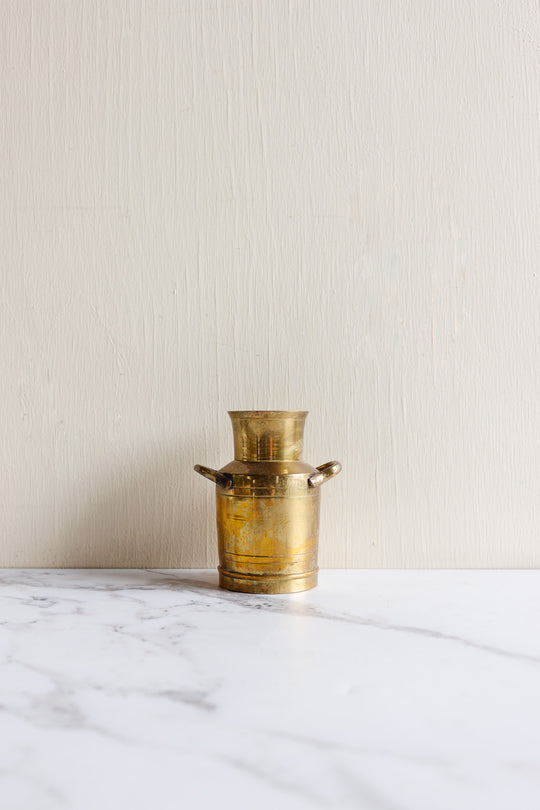 vintage french petite brass milk pot