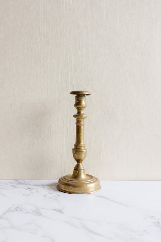 extra large vintage french brass candlestick