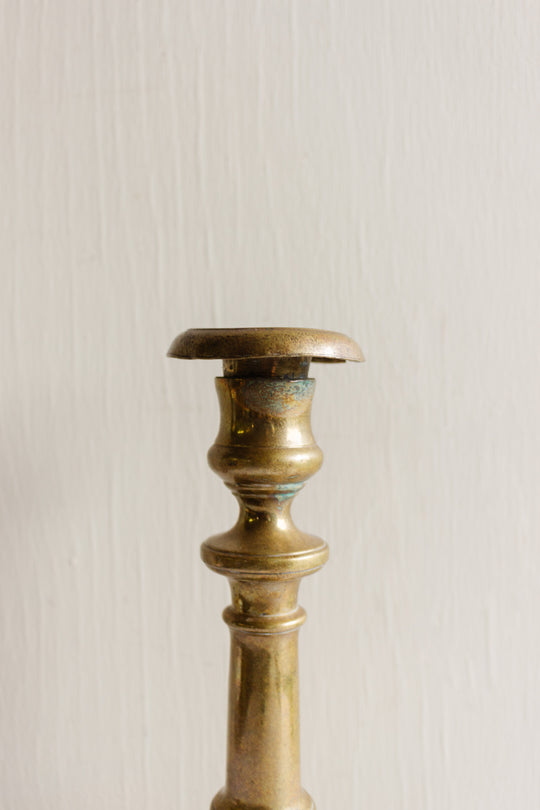 extra large vintage french brass candlestick