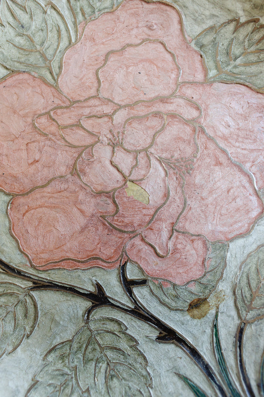 vintage french cloisonné decorative brass plate