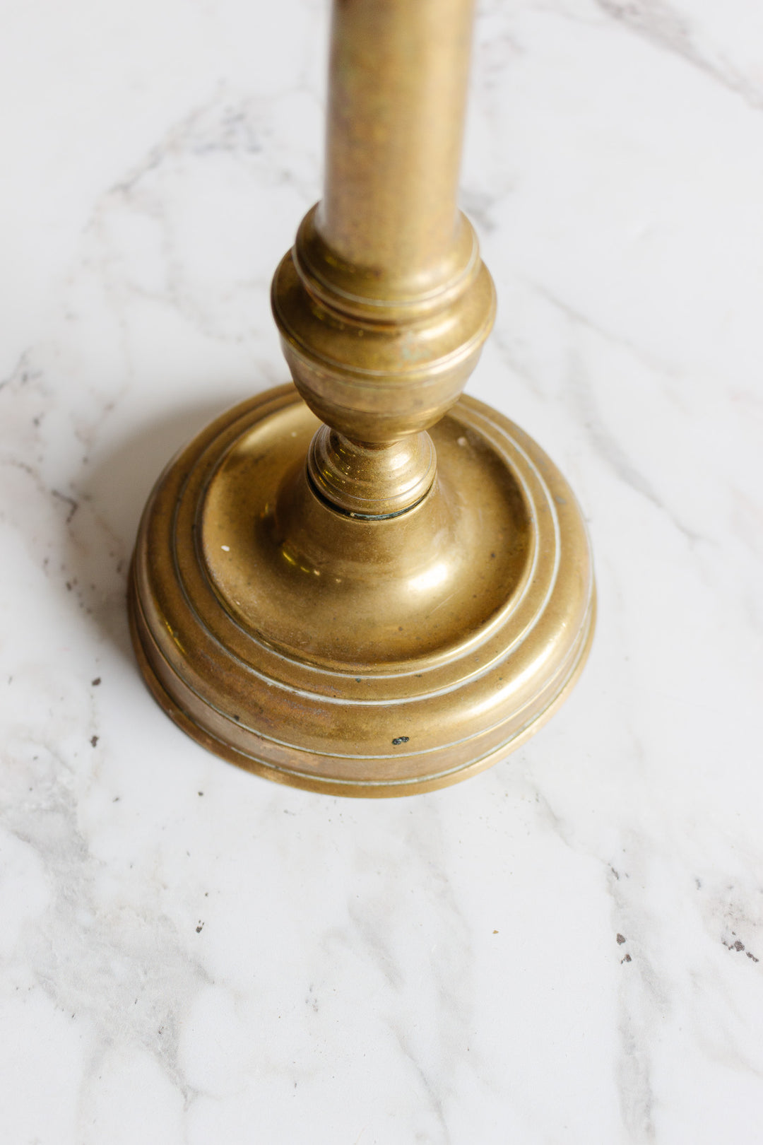 extra large vintage french brass candlestick