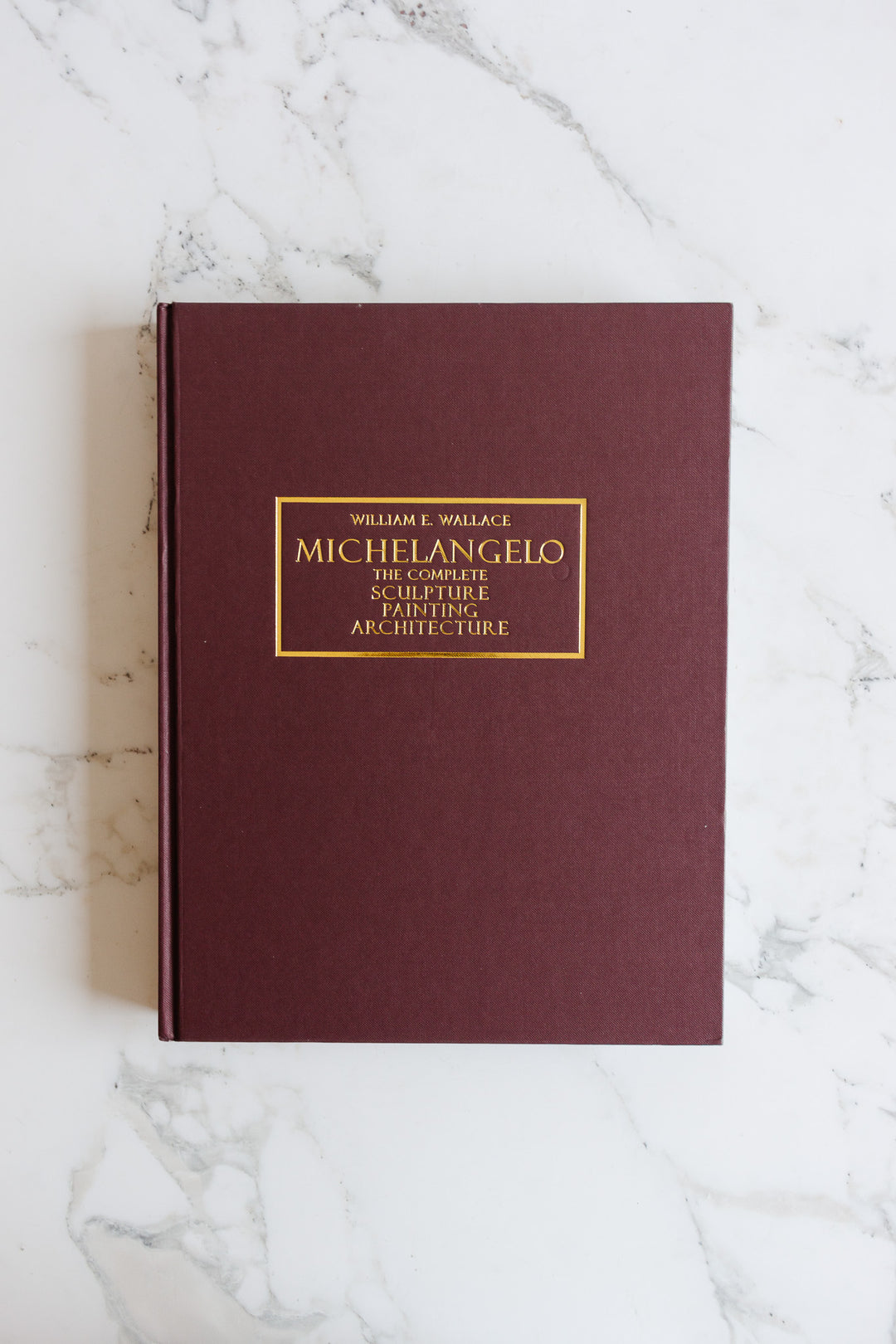 "Michelangelo: the complete sculpture, painting, architecture" vintage coffee table book