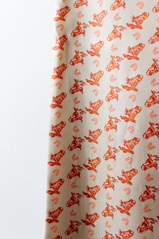 Vintage french equestrian themed scarf iv