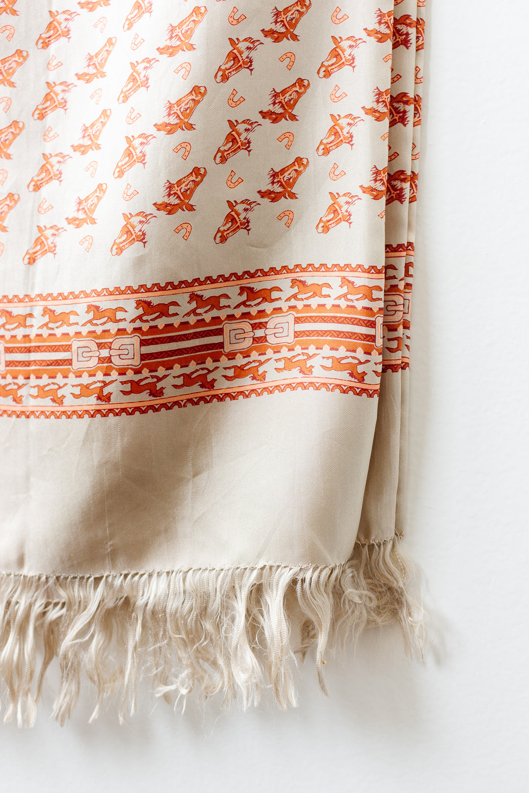 Vintage french equestrian themed scarf iv