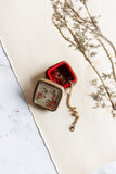 1940s French petite chinoiserie silk and velvet box