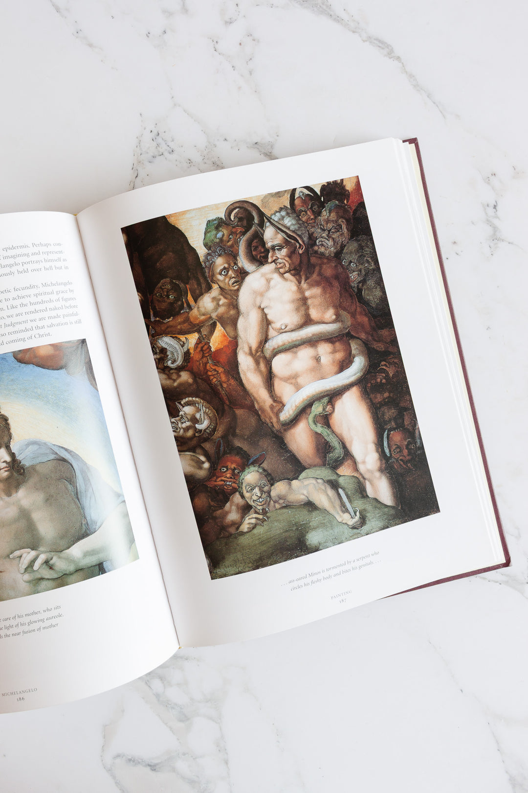 "Michelangelo: the complete sculpture, painting, architecture" vintage coffee table book