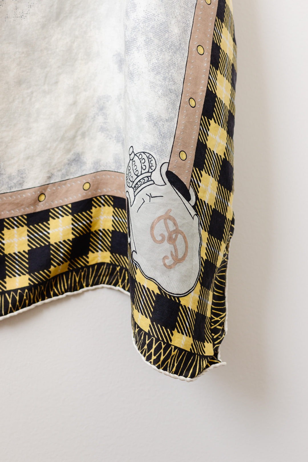 vintage french equestrian themed scarf iii